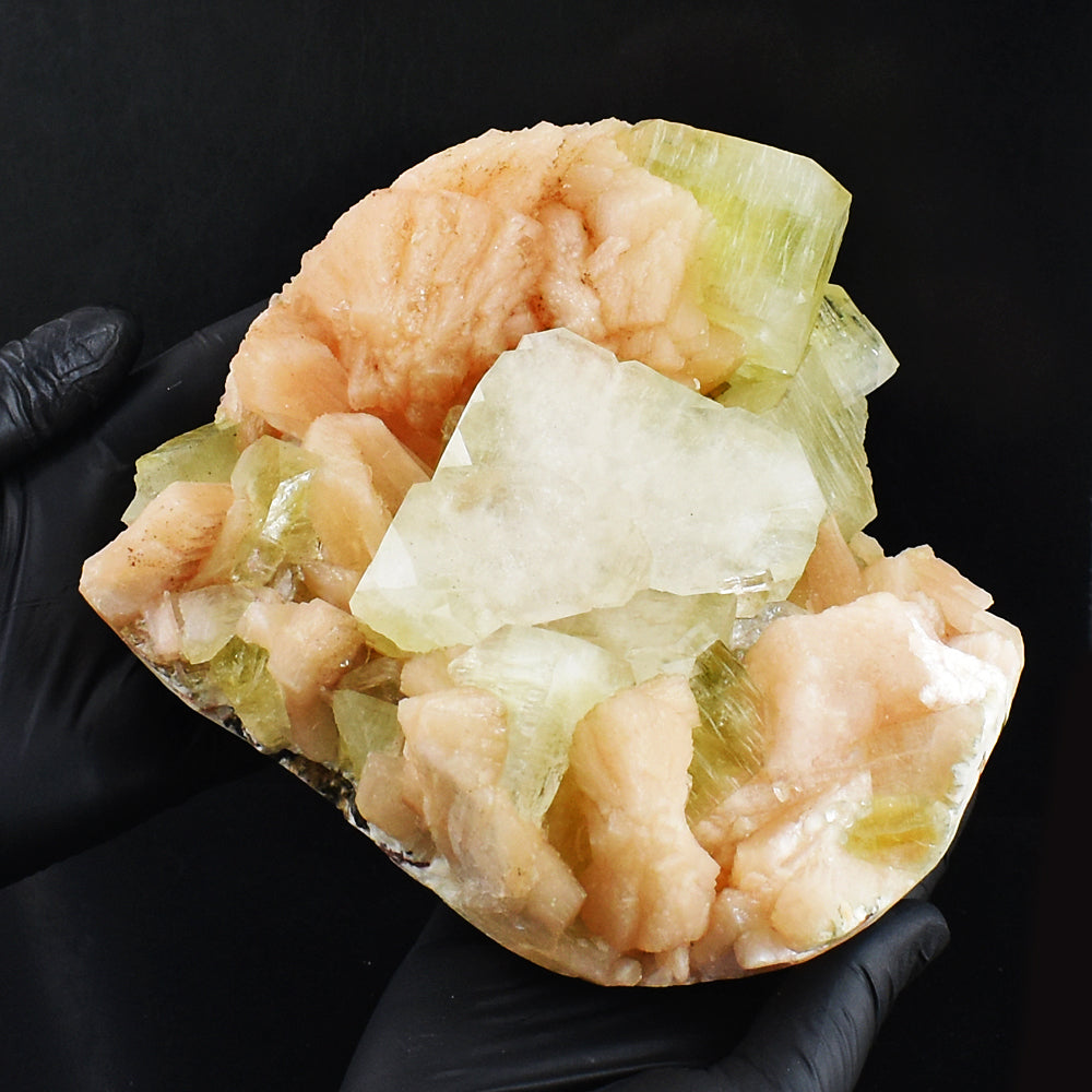 Beautiful 9155.00 Cts Genuine Apophyllite With Stilbite Crystal Specimen Gemstone