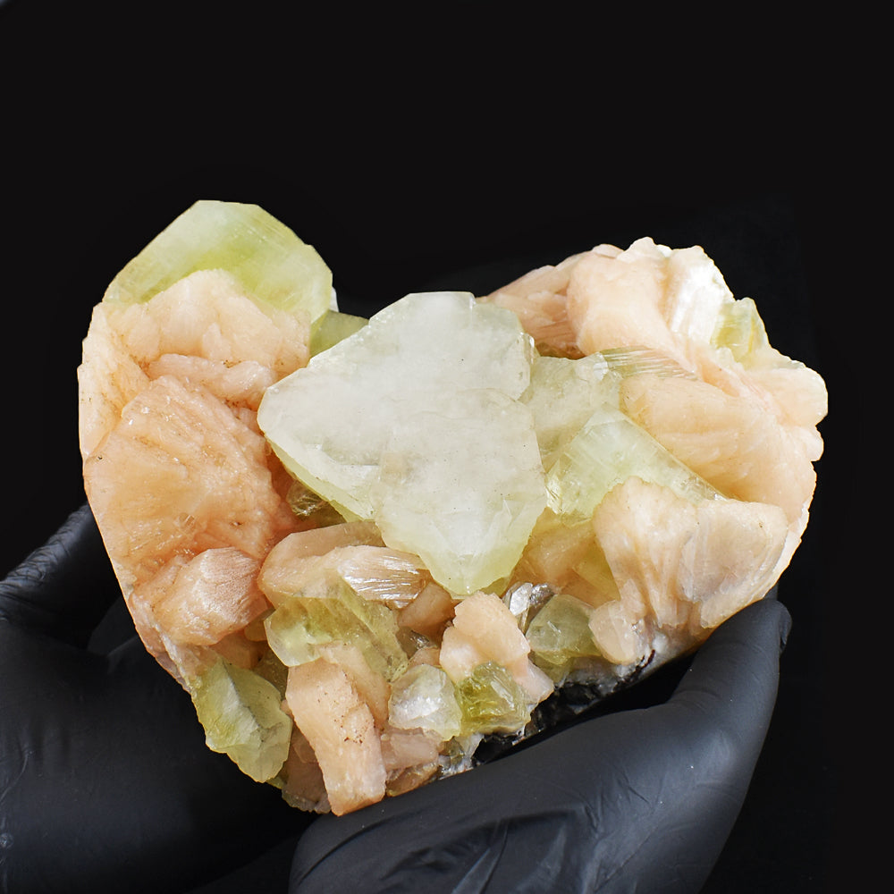 Beautiful 9155.00 Cts Genuine Apophyllite With Stilbite Crystal Specimen Gemstone