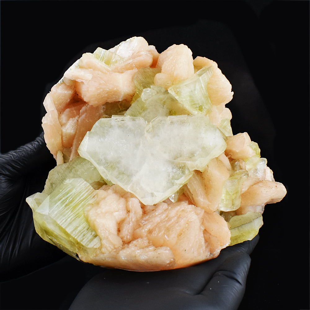 Beautiful 9155.00 Cts Genuine Apophyllite With Stilbite Crystal Specimen Gemstone