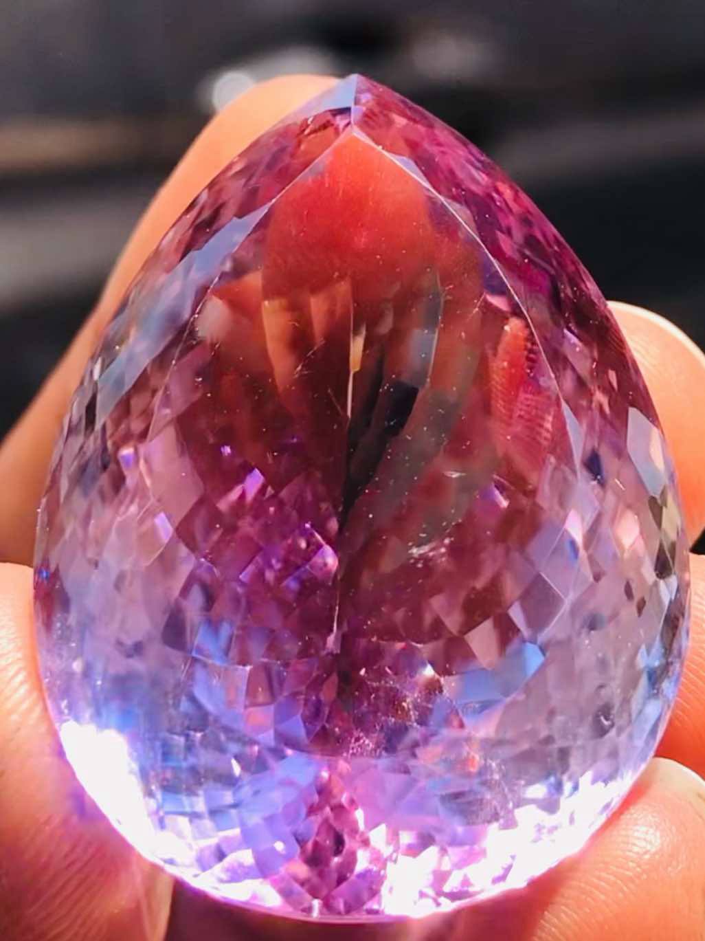Amazing 128.00 Cts Genuine Amethyst Faceted Loose Gemstone