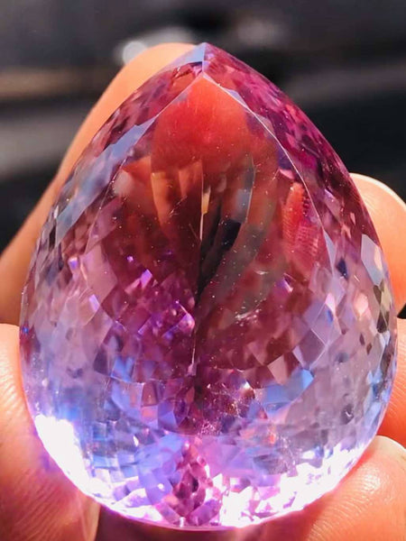 Amazing 128.00 Cts Genuine Amethyst Faceted Loose Gemstone