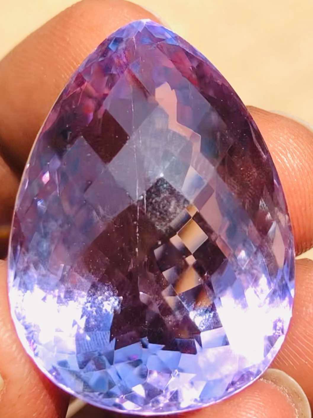 Beautiful 68.00 Cts Genuine Amethyst Faceted Loose Gemstone