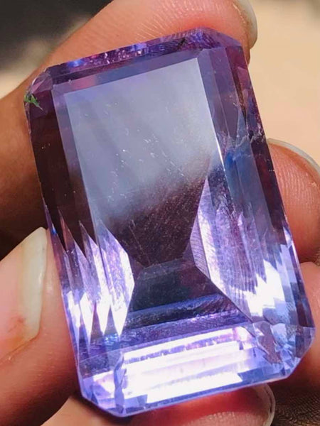 Stunning 80.00 Cts Genuine Amethyst Faceted Loose Gemstone