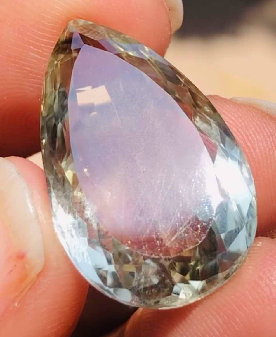 Amazing 10.00 Cts Genuine Prasiolite Faceted Loose Gemstone
