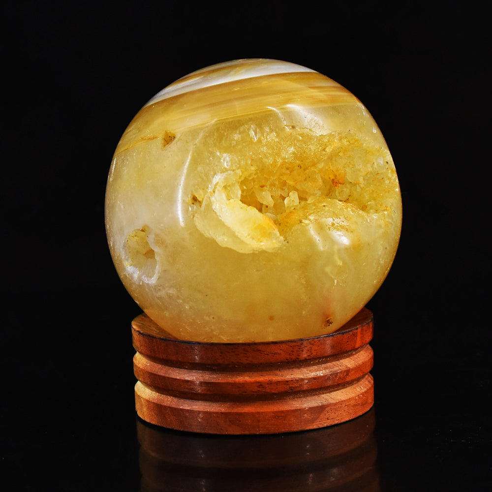 Fancy  1898.00 Cts  Genuine Agate Druzy  Hand Carved Crystal Healing  Sphere Gemstone