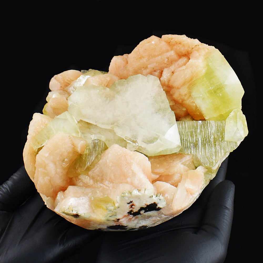 Beautiful 9155.00 Cts Genuine Apophyllite With Stilbite Crystal Specimen Gemstone