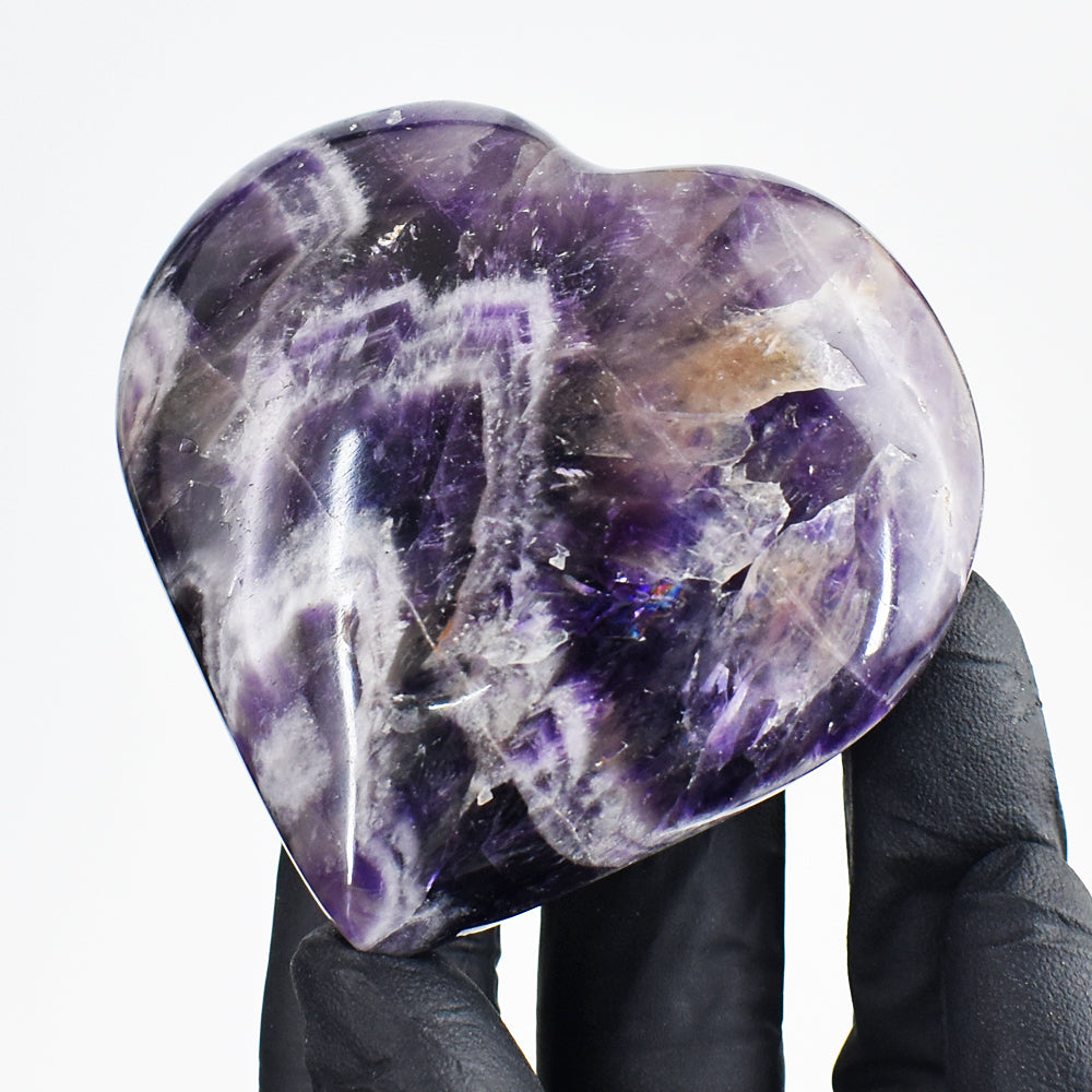 Amazing 737.00 Cts Genuine Chevron Amethyst Crystal Specimen Healing Gemstone Heart