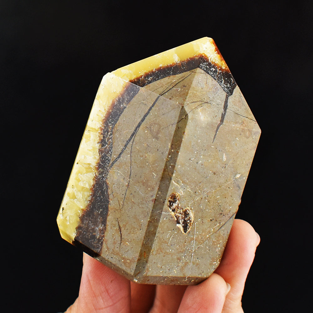 Natural 735.00 Cts Genuine Septarian Agate Free Form Crystal Specimen Gemstone Tower
