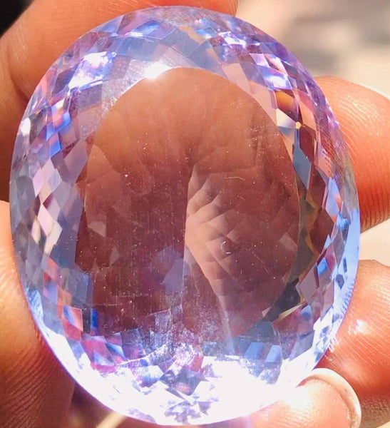 Beautiful 77.00 Cts Genuine Amethyst Faceted Loose Gemstone