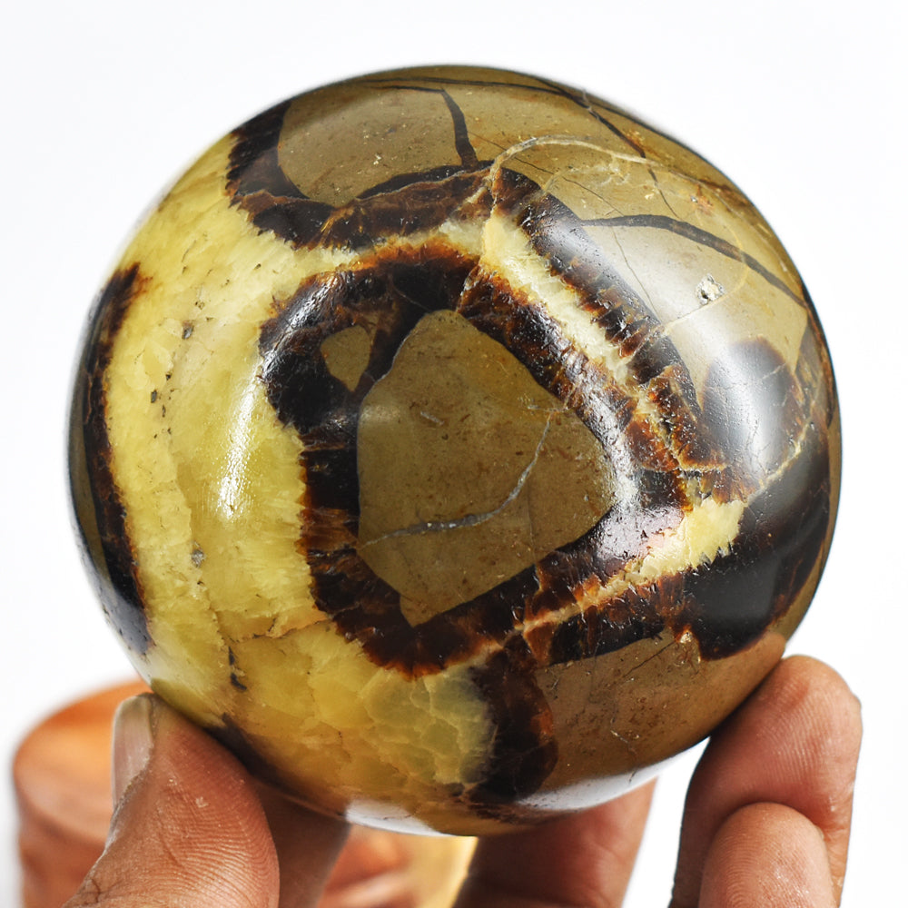 Beautiful  2365.00  Cts  Genuine  Septarian Agate  Hand  Carved  Crystal  Healing  Sphere