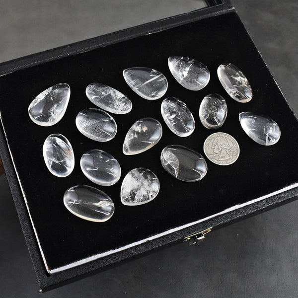 Natural 708.00  Carats  Genuine  White  Quartz Untreated  Gemstone Cabochon Lot