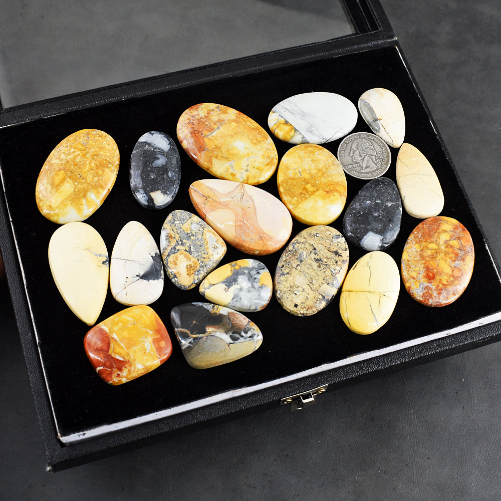 Gorgeous  849.00 Carats  Genuine Volcanic Jasper  Untreated Gemstone Cabochon Lot