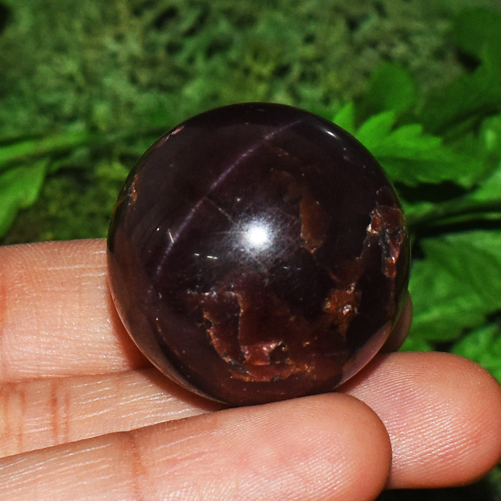 Natural 274.00 Cts Genuine Star Garnet Crystal Specimen Gemstone Mini Sphere