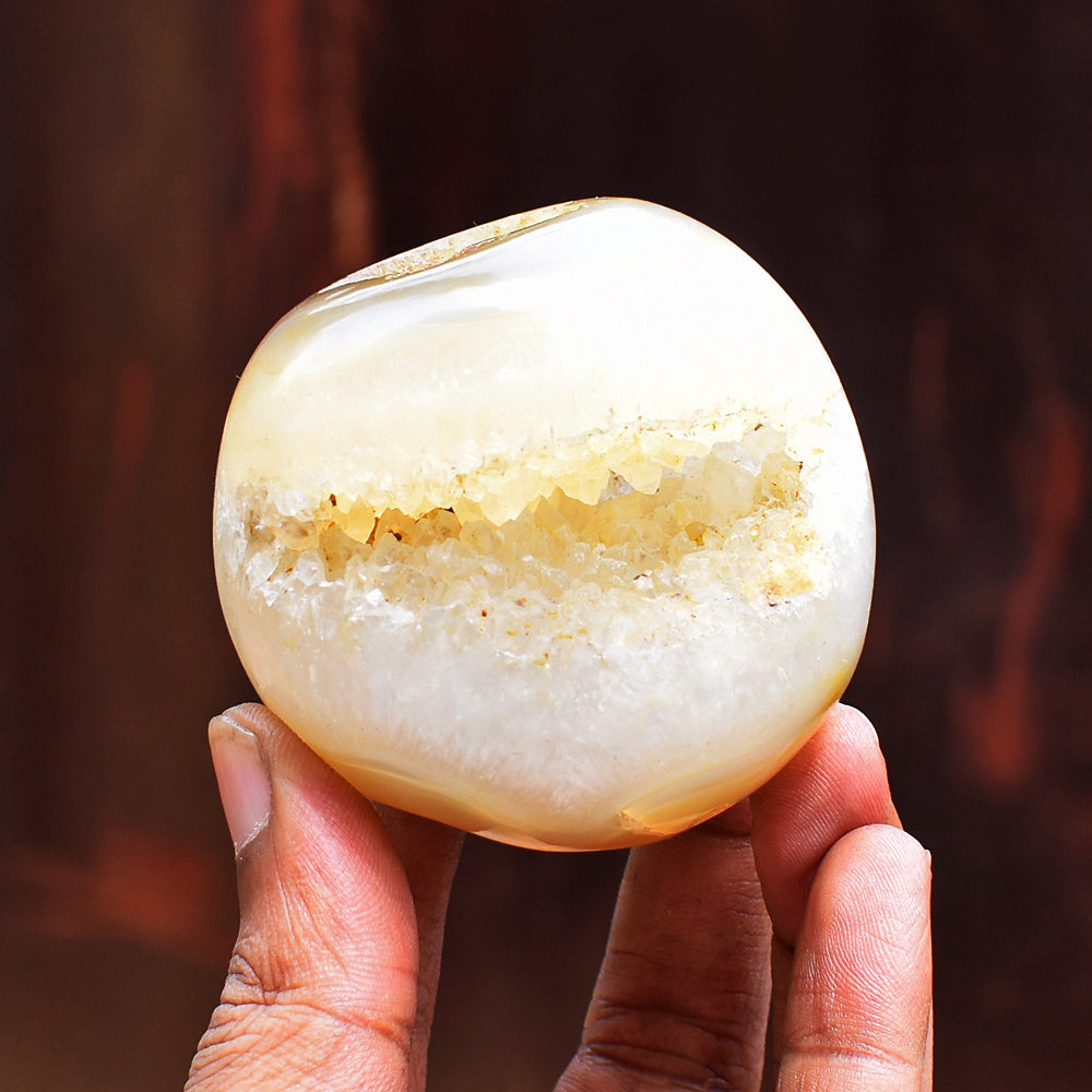 Awesome 1243.00 Carats  Genuine  Agate  Druzy  Hand Carved  Crystal  Healing Sphere