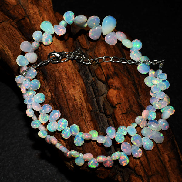 Mega Sale - 100% Gorgeous 82.00 Cts Genuine Ethiopian Opal Beads Necklace