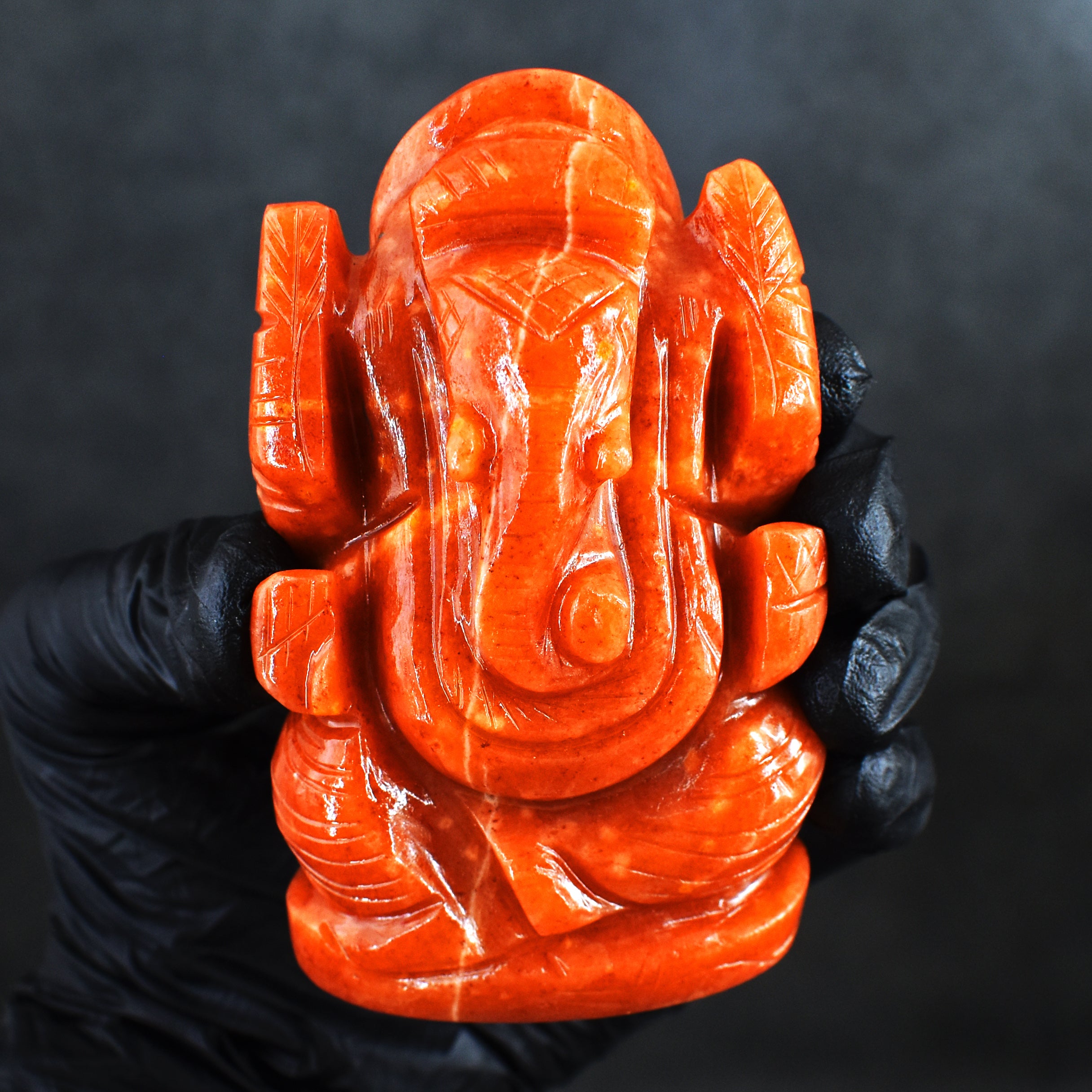 Amazing 902.00 Cts Natural Aventurine Carved Lord Ganesha Gemstone