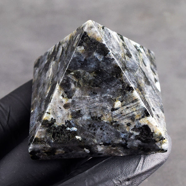 Beautiful 554.00 Cts Genuine Larvikite Crystal Specimen Healing Divine Pyramid