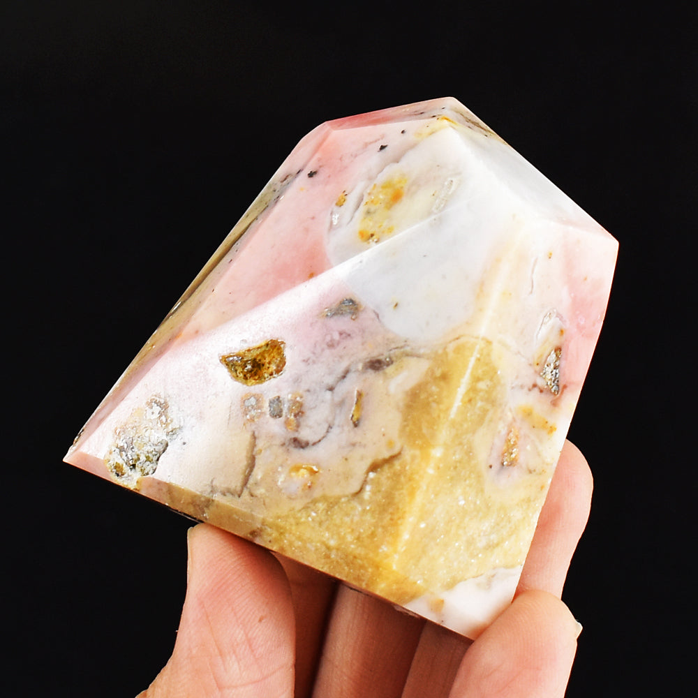 Exclusive 549.00 Cts Genuine Pink Opal Free Form Crystal Specimen Gemstone Tower