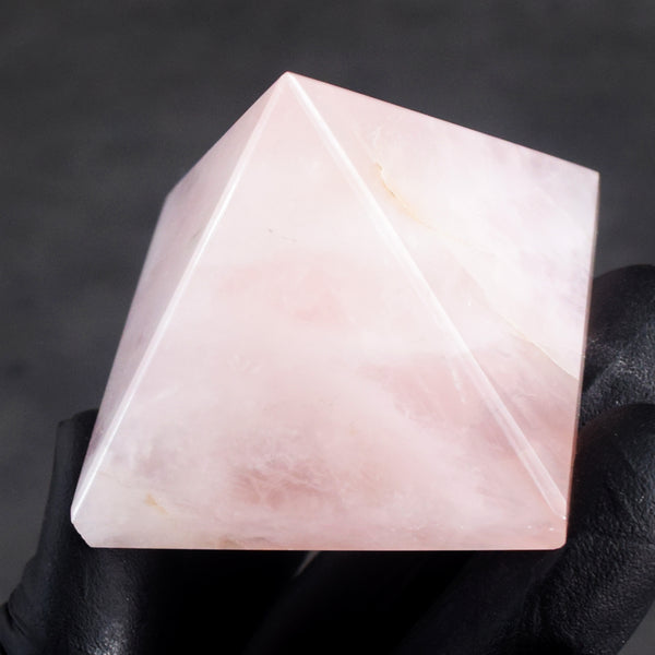 Radiant 326.00 Cts Exclusive Rose Quartz Healing Crystal Specimen Divine Premium Pyramid