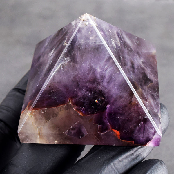 Genuine 666.00 Cts Exclusive Amethyst Healing Crystal Specimen Divine Premium Pyramid