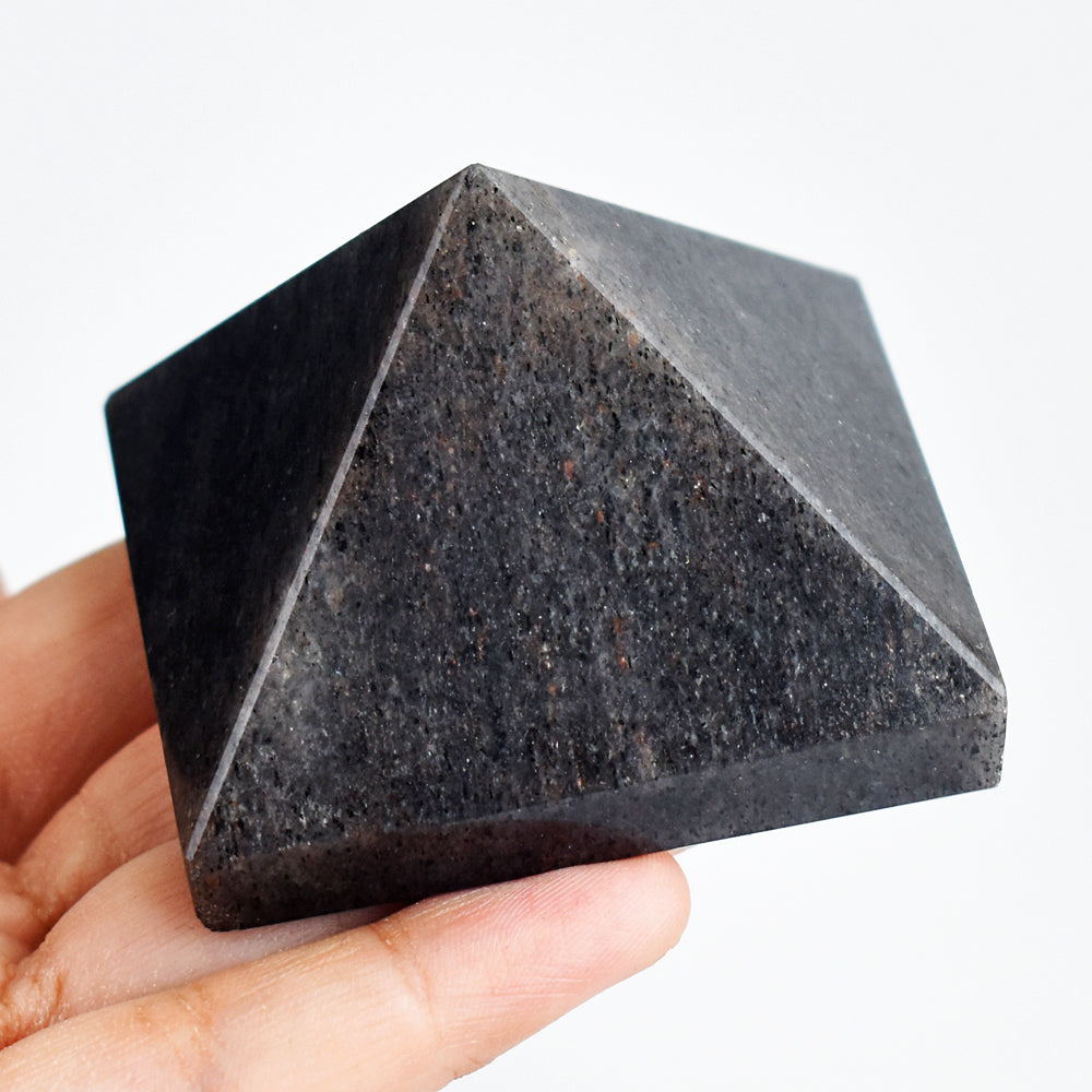 861.00  Carats  Genuine Rutile  Quartz  Hand  Carved  Natural  Healing  Crytal Pyramid