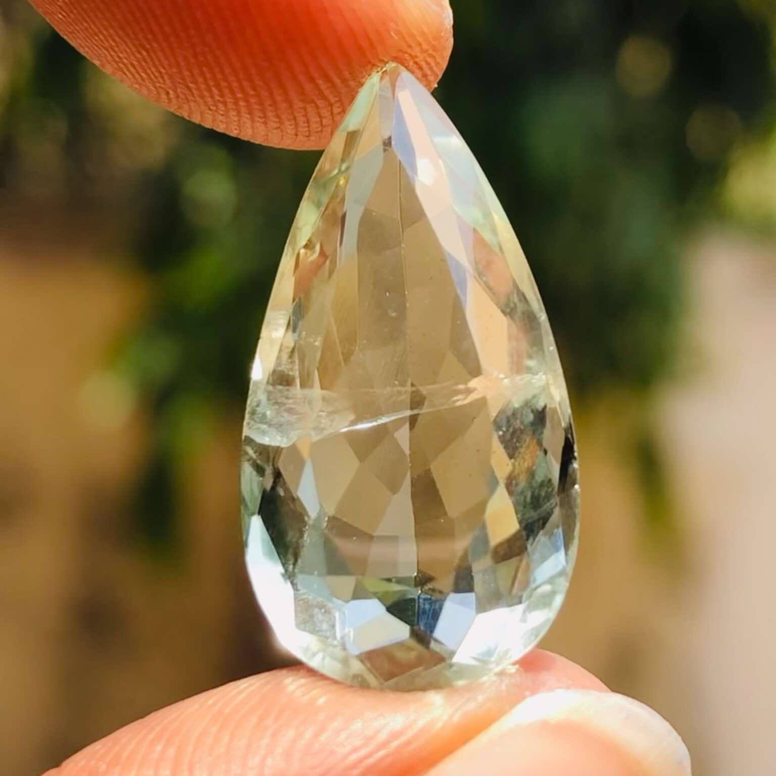 Stunning 10.00 Carats Genuine Natural Prasiolite Faceted loose Gemstone