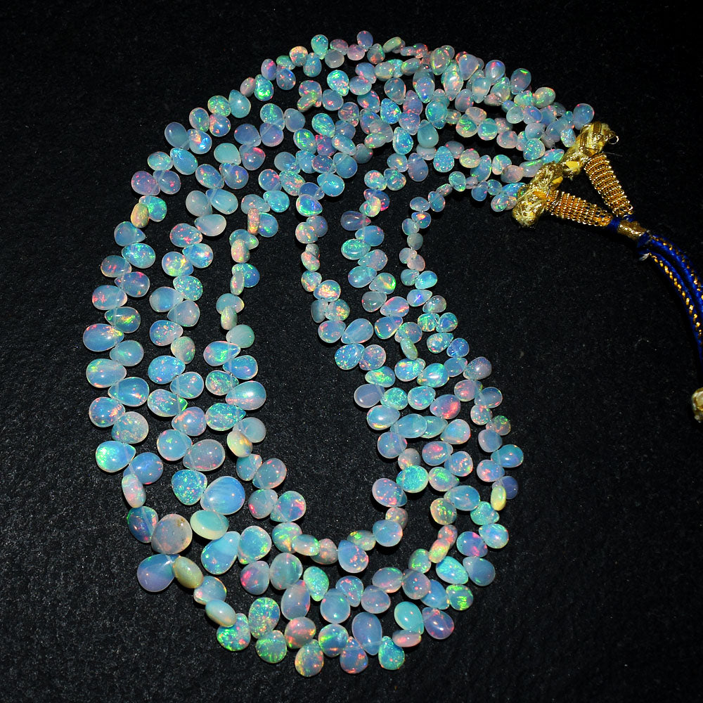 Mega Sale - 100% Awesome 208.00 Cts Genuine Ethiopian Opal Beads Necklace