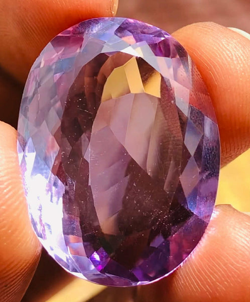Amazing 30.00 Cts Genuine Amethyst Faceted Loose Gemstone