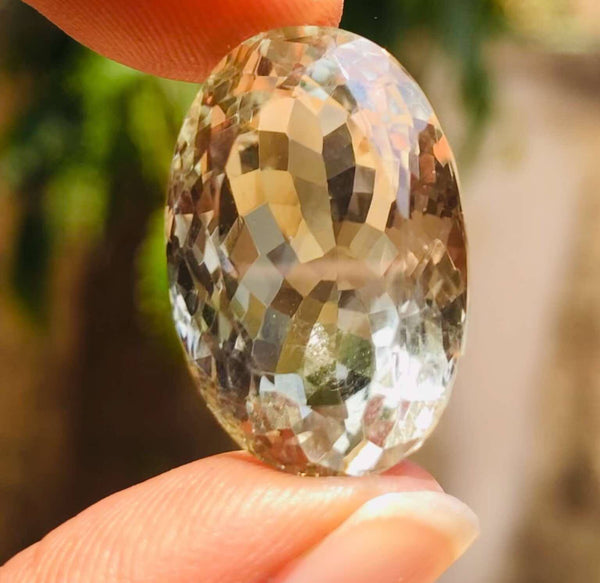 Amazing 29.00 Cts Genuine Prasiolite Faceted Loose Gemstone