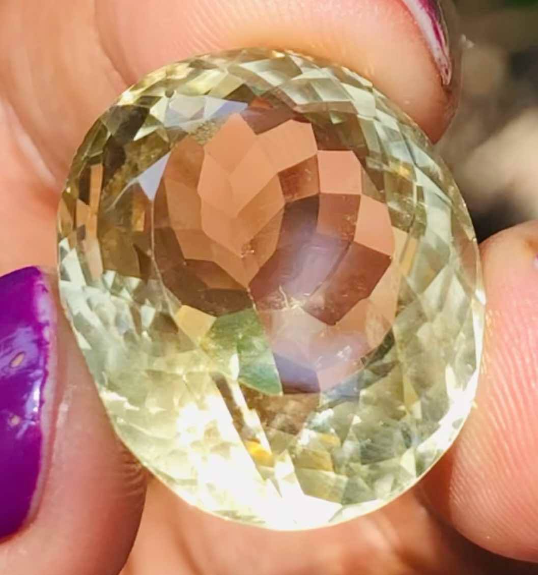 Stunning 28.00 Cts Genuine Citrine Faceted Loose Gemstone