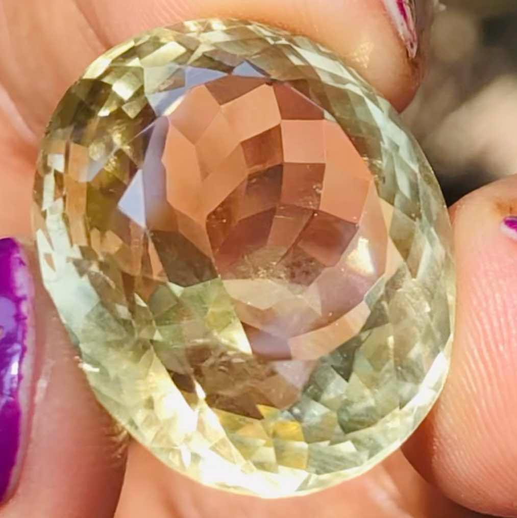 Stunning 28.00 Cts Genuine Citrine Faceted Loose Gemstone