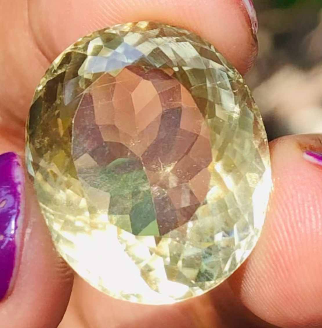 Stunning 28.00 Cts Genuine Citrine Faceted Loose Gemstone