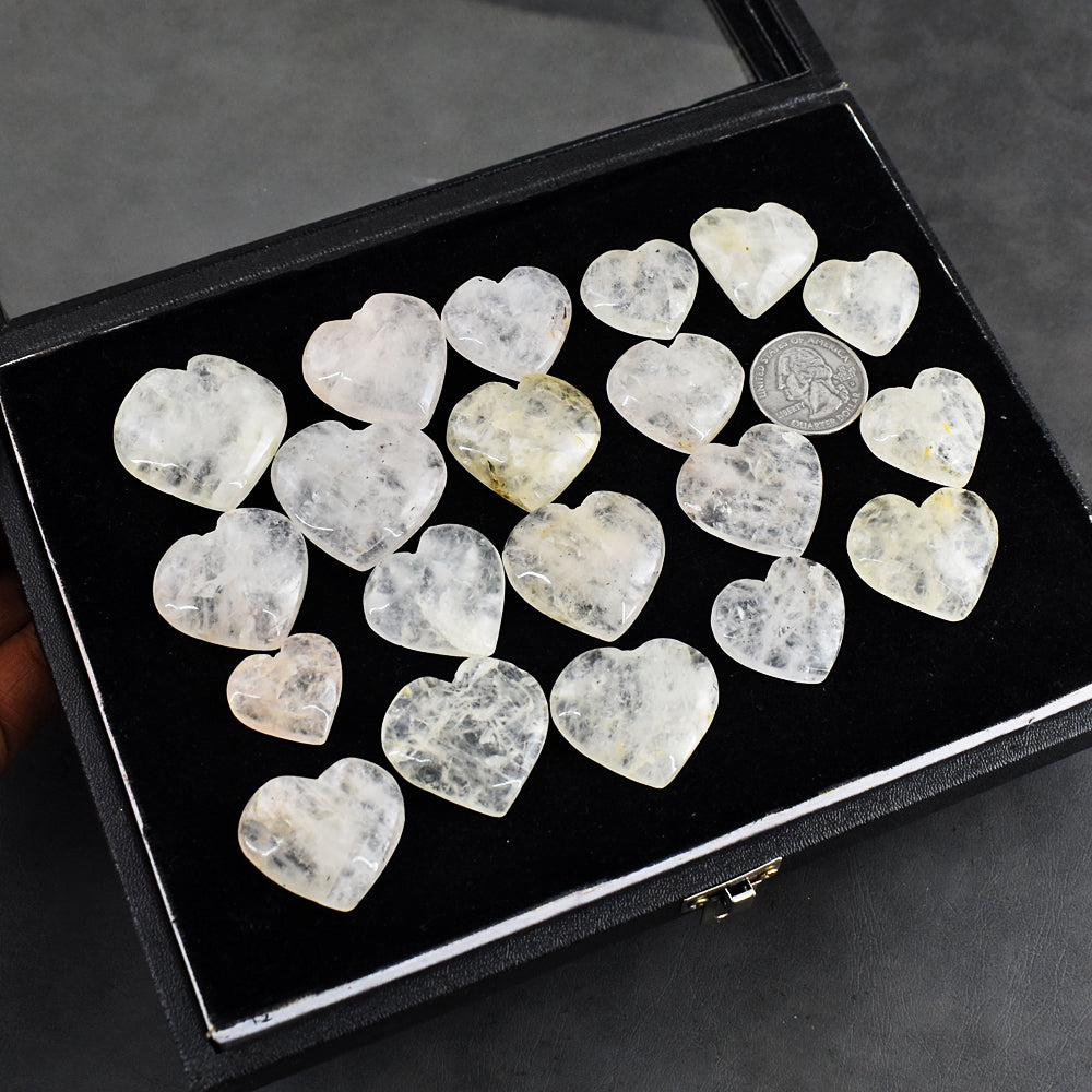 Natural  934.00  Carats  Genuine  White  Quartz Untreated  Gemstone Cabochon Lot