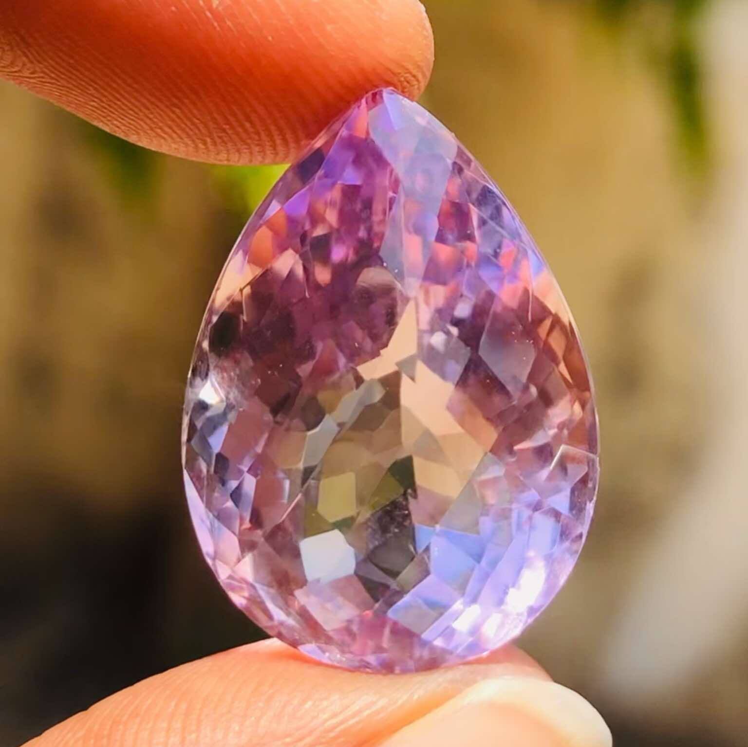 Gorgeous 31.00 Cts Genuine Amethyst Faceted Loose Gemstone