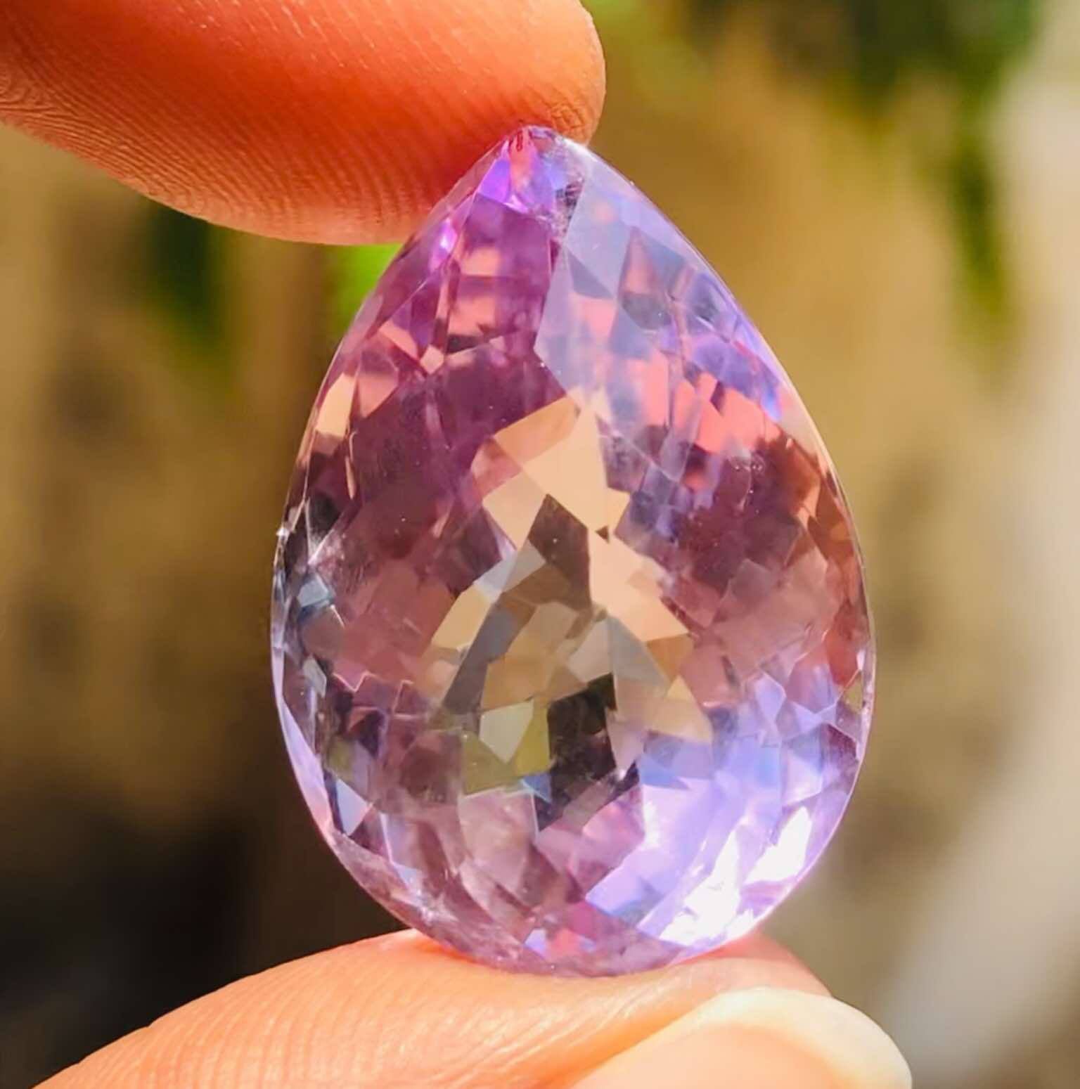 Gorgeous 31.00 Cts Genuine Amethyst Faceted Loose Gemstone