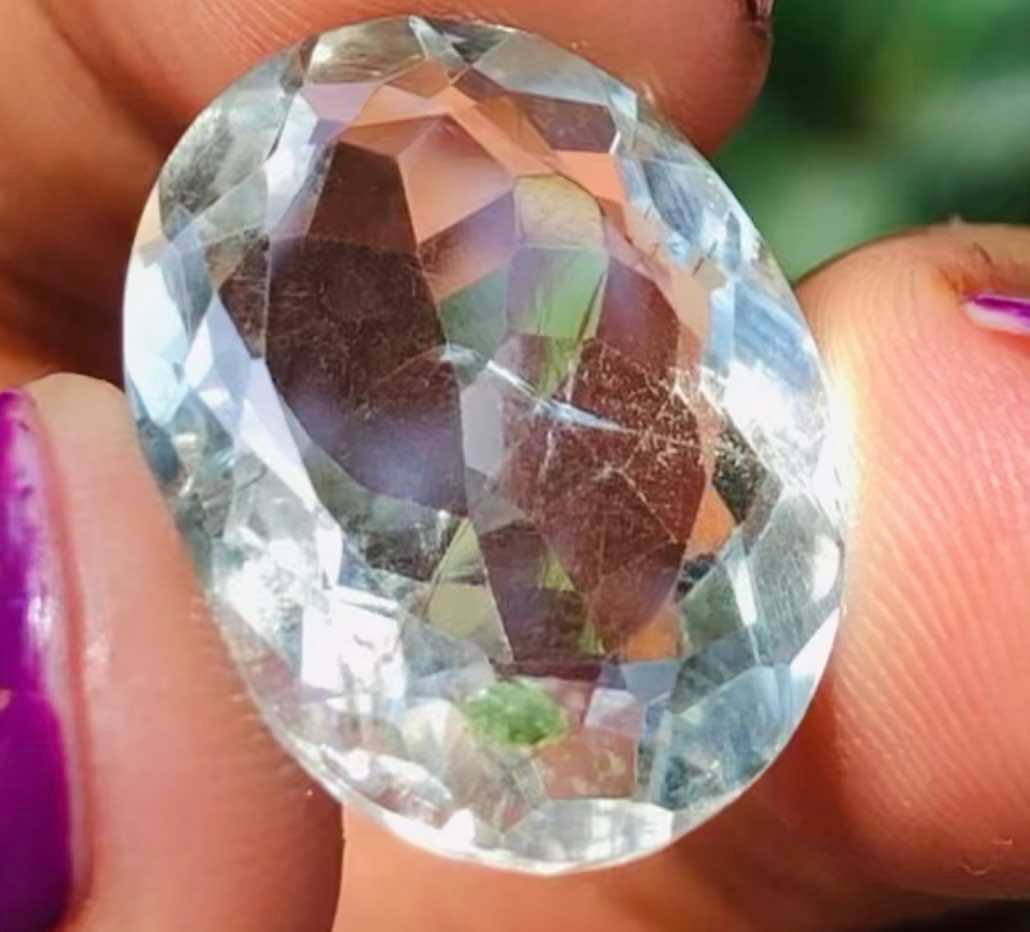 Amazing 11.00 Cts Genuine Prasiolite Faceted Loose Gemstone