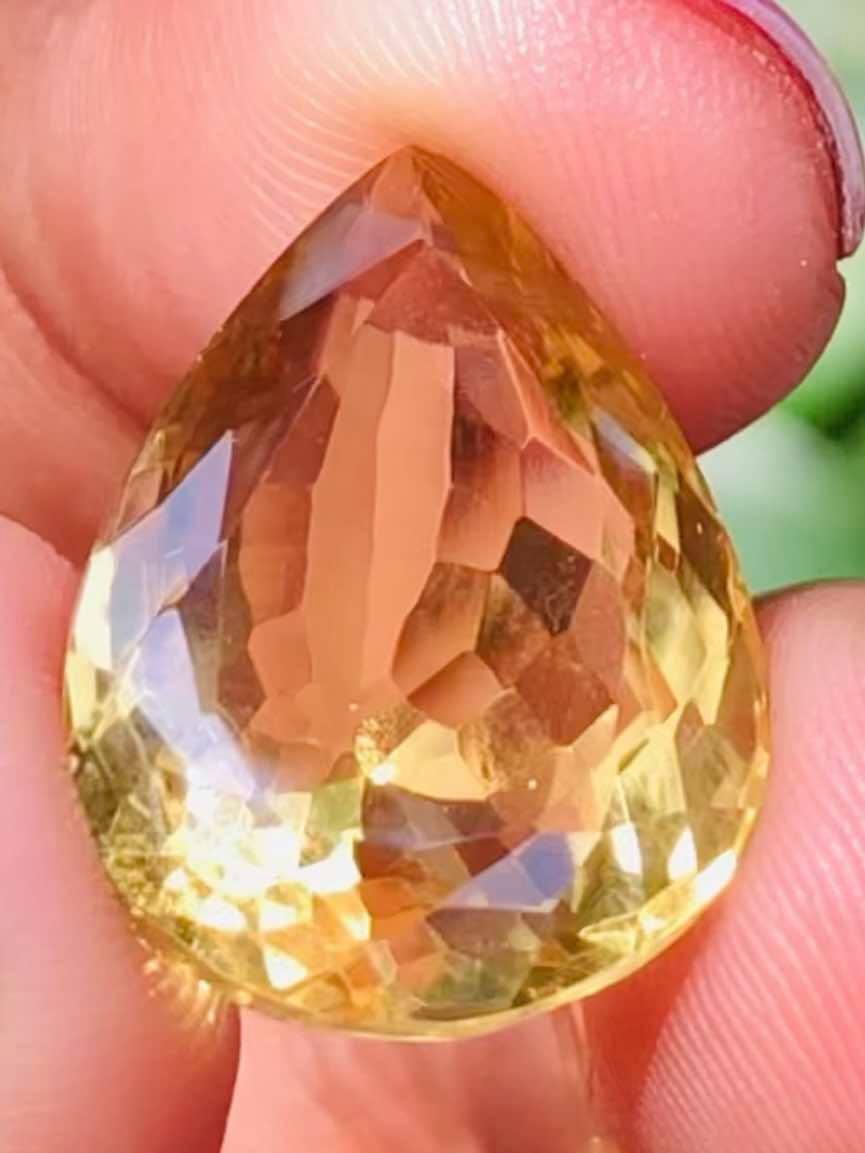 Amazing 15.00 Cts Geniune Citrine Faceted Loose Gemstone