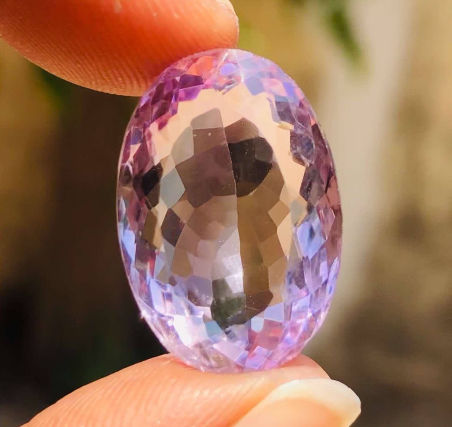 Stunning 20.00 Cts Genuine Amethyst Faceted Loose Gemstone