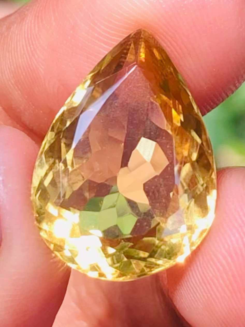 Amazing 15.00 Cts Geniune Citrine Faceted Loose Gemstone