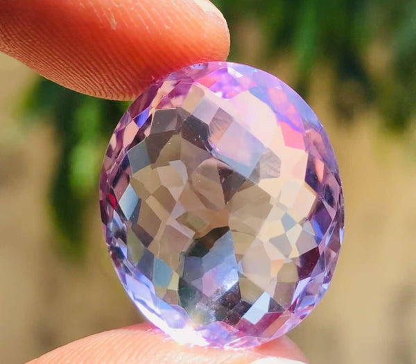 Stunning 22.00 Cts Geniune Amethyst Faceted Loose Gemstone
