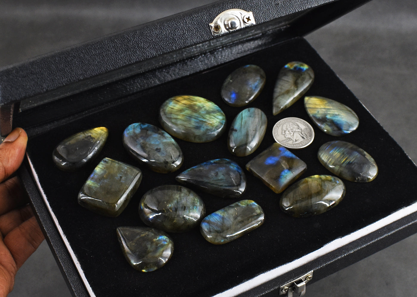 Amazing Flash Labradorite 814.00 Cts Genuine Untreated Gemstone Cabochon Lot