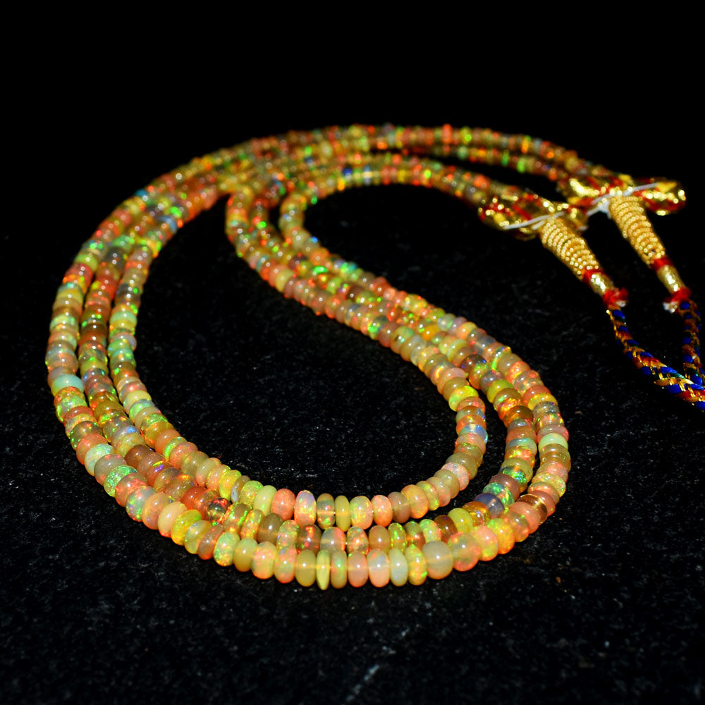 Mega Sale - 100% Beautiful   127.00 Cts Genuine Ethiopian Opal Beads Necklace