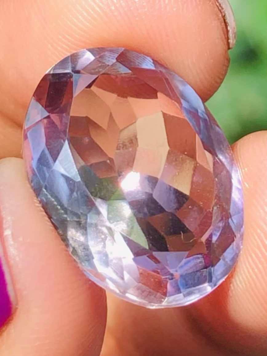 Stunning 12.00 Cts Genuine Amethyst Faceted Loose Gemstone