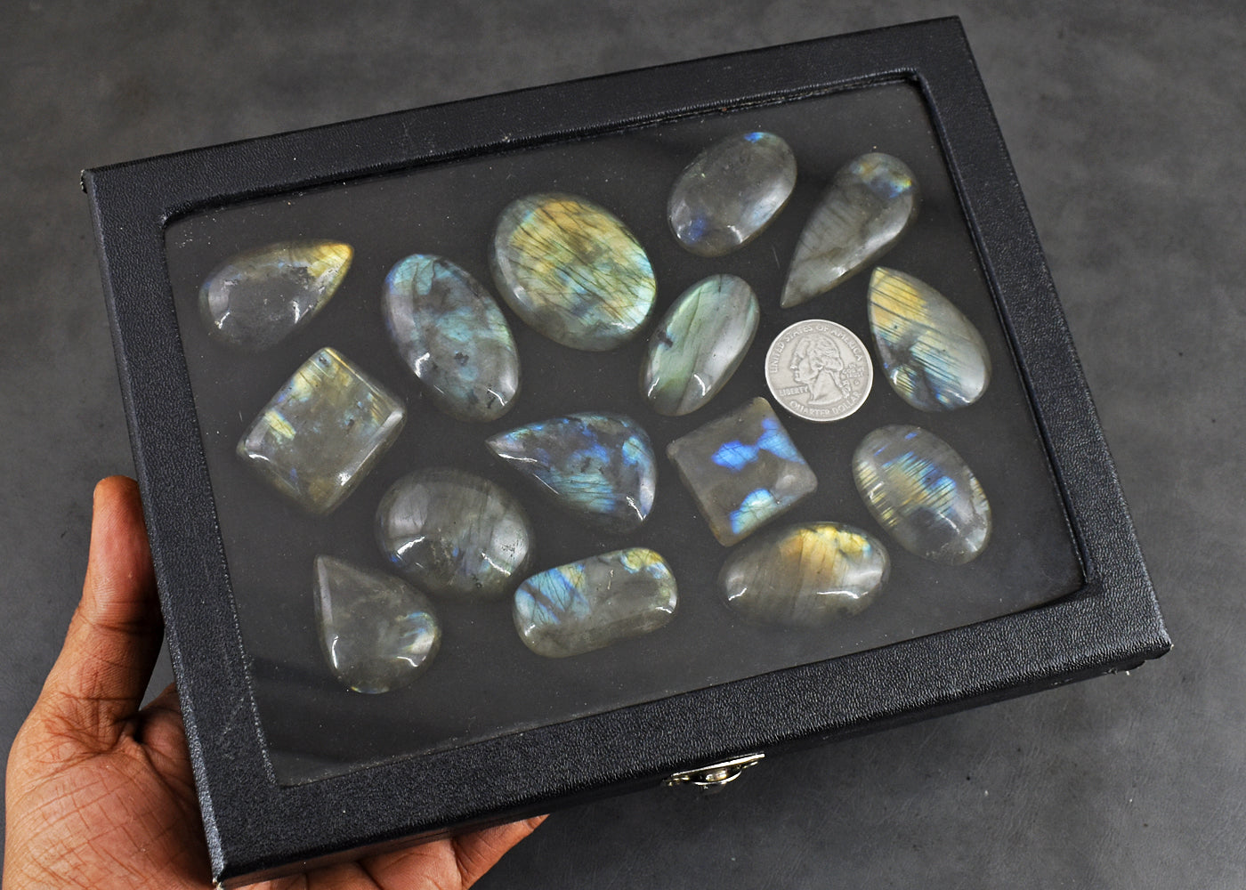 Amazing Flash Labradorite 814.00 Cts Genuine Untreated Gemstone Cabochon Lot