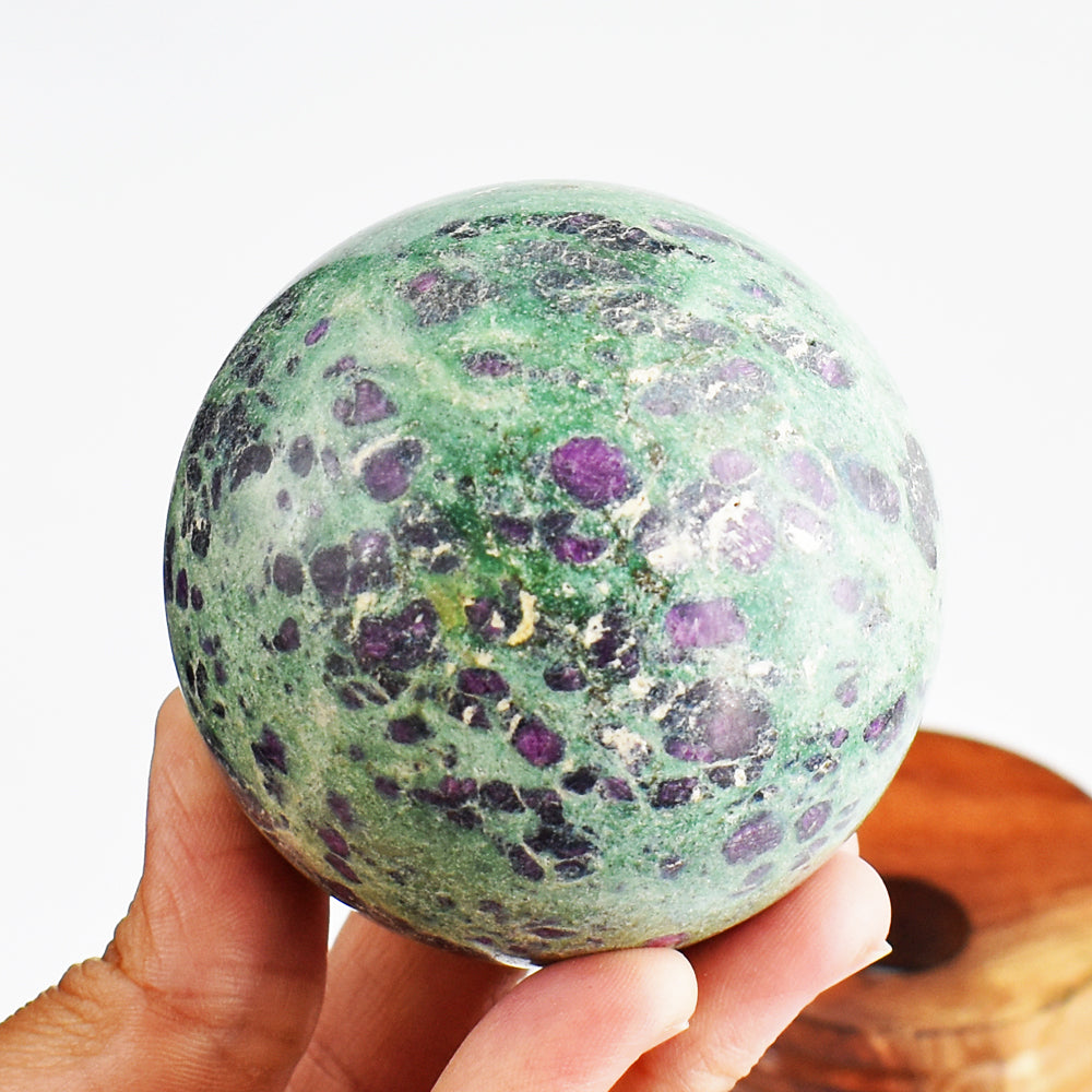 Gorgeous 2009.00 Cts Genuine Pink In Ruby Fuchsite Crystal Specimen Healing Sphere