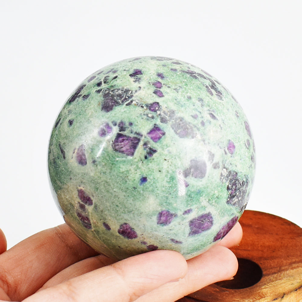 Gorgeous 2009.00 Cts Genuine Pink In Ruby Fuchsite Crystal Specimen Healing Sphere