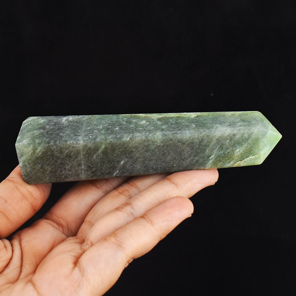 Artisian 569.00 Carats  Genuine  Aventurine Hand  Carved Gemstone  Healing  Tower