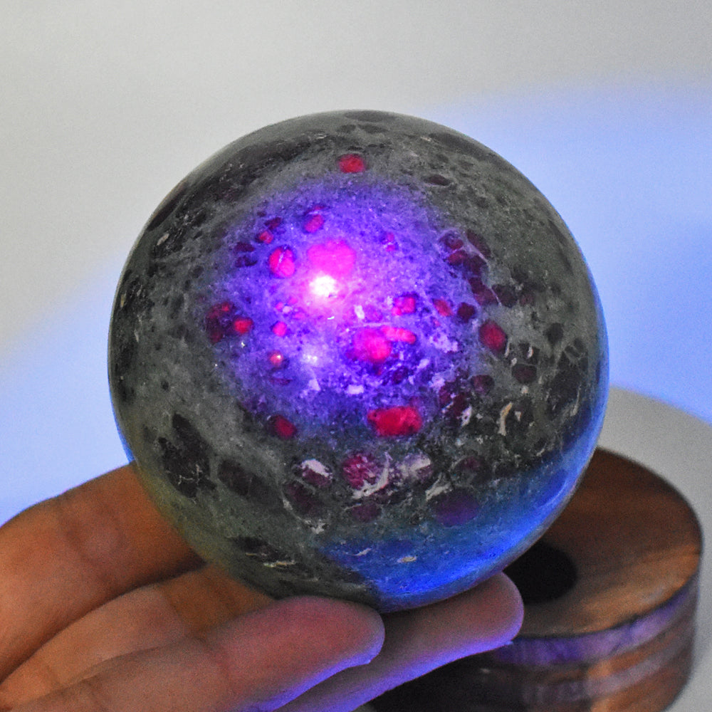 Gorgeous 2009.00 Cts Genuine Pink In Ruby Fuchsite Crystal Specimen Healing Sphere