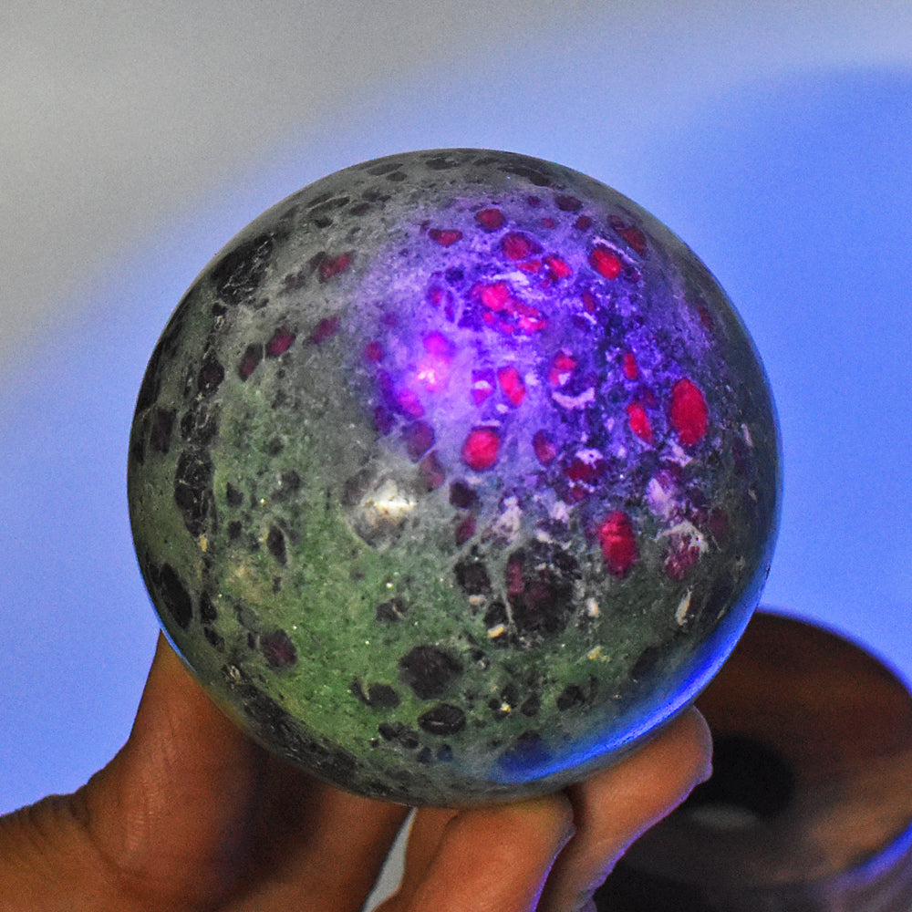 Gorgeous 2009.00 Cts Genuine Pink In Ruby Fuchsite Crystal Specimen Healing Sphere