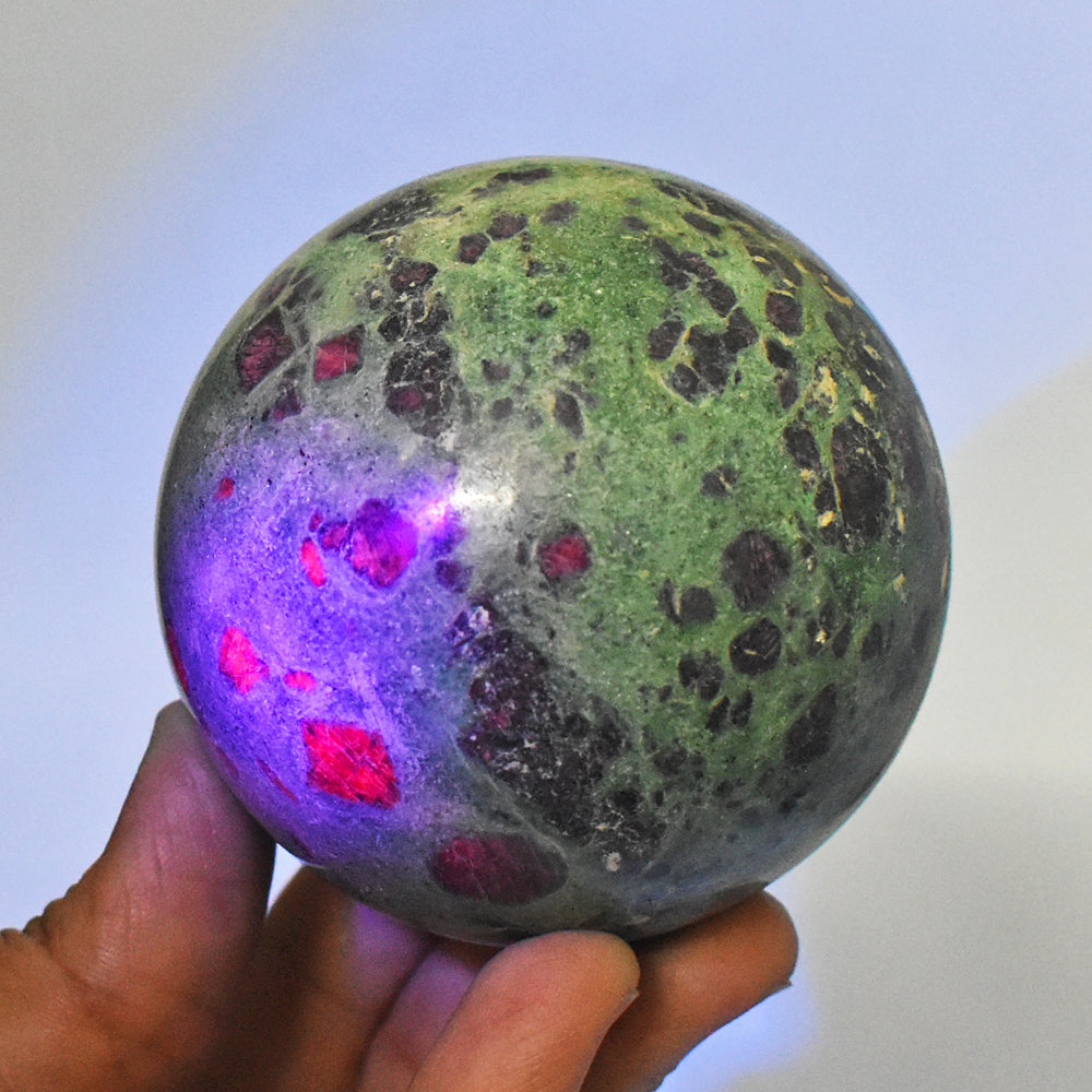 Gorgeous 2009.00 Cts Genuine Pink In Ruby Fuchsite Crystal Specimen Healing Sphere